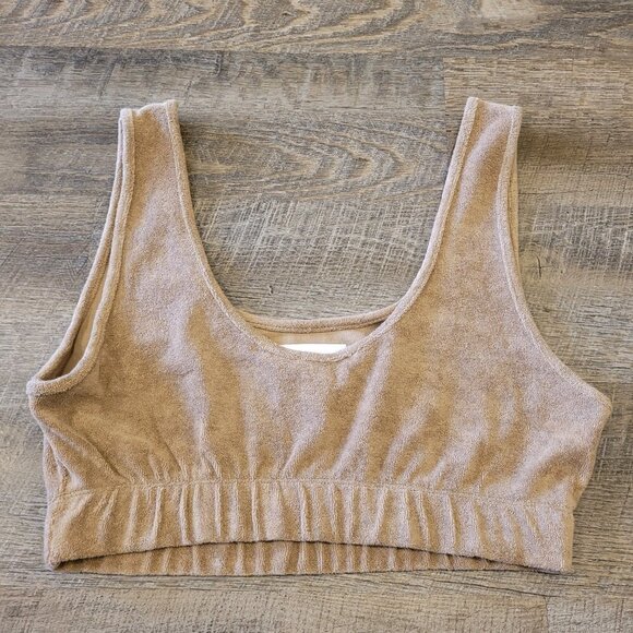 NWT ZARA | Terrycloth Crop Tank Top | Sz. L - Picture 4 of 6